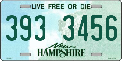 NH license plate 3933456