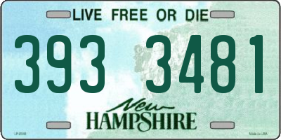 NH license plate 3933481
