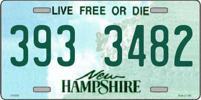 NH license plate 3933482