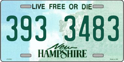 NH license plate 3933483