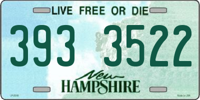 NH license plate 3933522