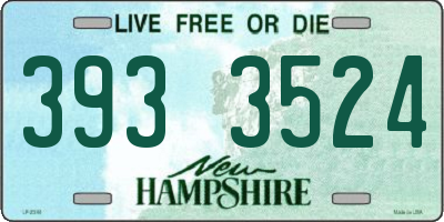 NH license plate 3933524
