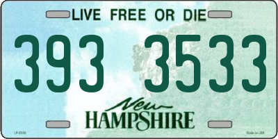 NH license plate 3933533