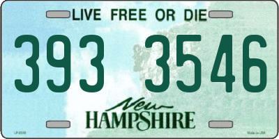 NH license plate 3933546