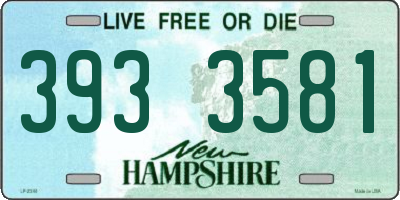 NH license plate 3933581