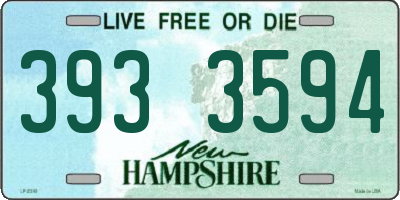 NH license plate 3933594