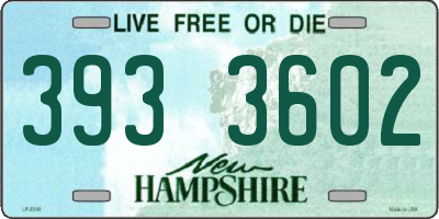 NH license plate 3933602