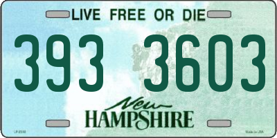 NH license plate 3933603