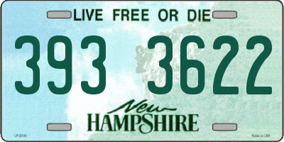 NH license plate 3933622