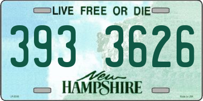 NH license plate 3933626