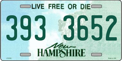 NH license plate 3933652