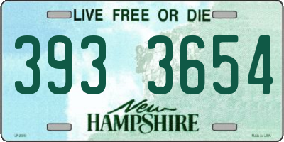 NH license plate 3933654