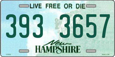 NH license plate 3933657