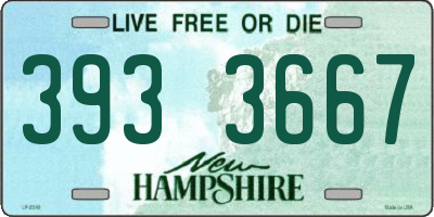 NH license plate 3933667