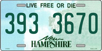 NH license plate 3933670