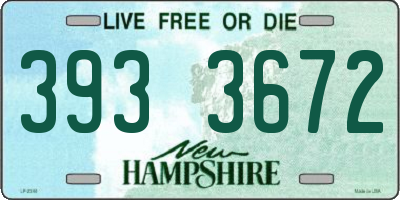 NH license plate 3933672