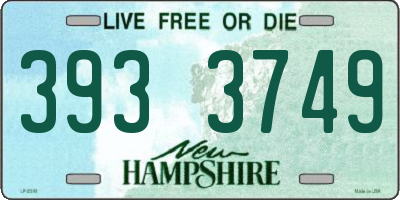 NH license plate 3933749