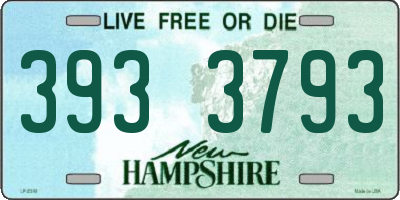 NH license plate 3933793