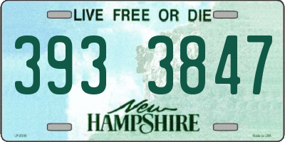 NH license plate 3933847