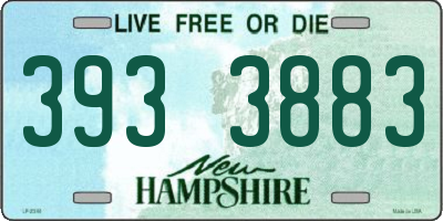 NH license plate 3933883