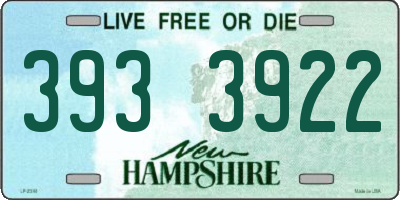 NH license plate 3933922