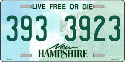 NH license plate 3933923