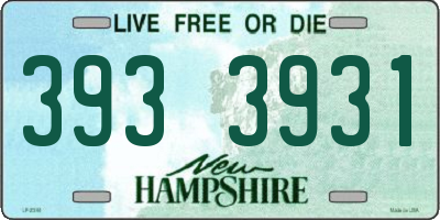 NH license plate 3933931