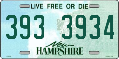 NH license plate 3933934