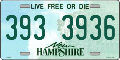 NH license plate 3933936