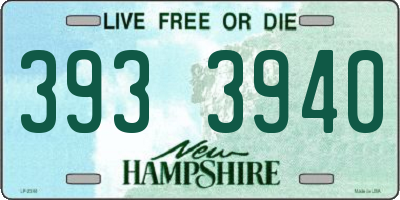 NH license plate 3933940