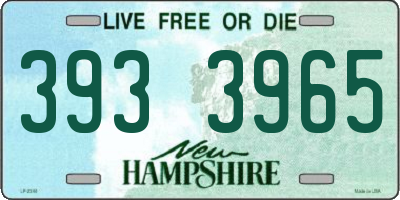 NH license plate 3933965