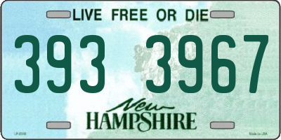 NH license plate 3933967