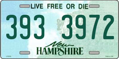 NH license plate 3933972