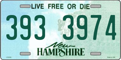 NH license plate 3933974