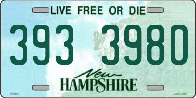 NH license plate 3933980