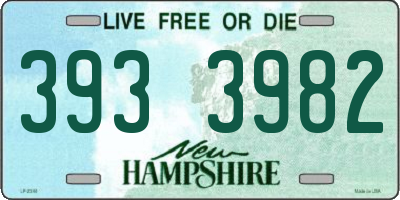 NH license plate 3933982