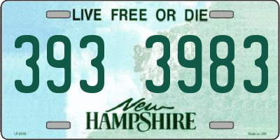 NH license plate 3933983