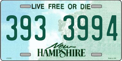 NH license plate 3933994