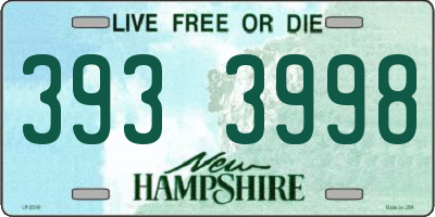 NH license plate 3933998