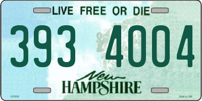 NH license plate 3934004