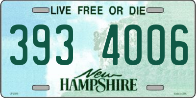 NH license plate 3934006