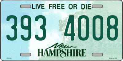 NH license plate 3934008