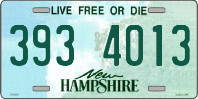 NH license plate 3934013