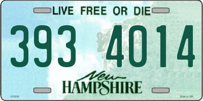 NH license plate 3934014