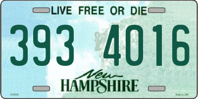 NH license plate 3934016