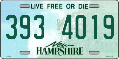 NH license plate 3934019