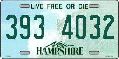 NH license plate 3934032