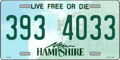 NH license plate 3934033