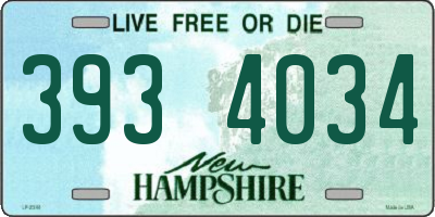 NH license plate 3934034