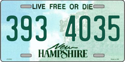 NH license plate 3934035